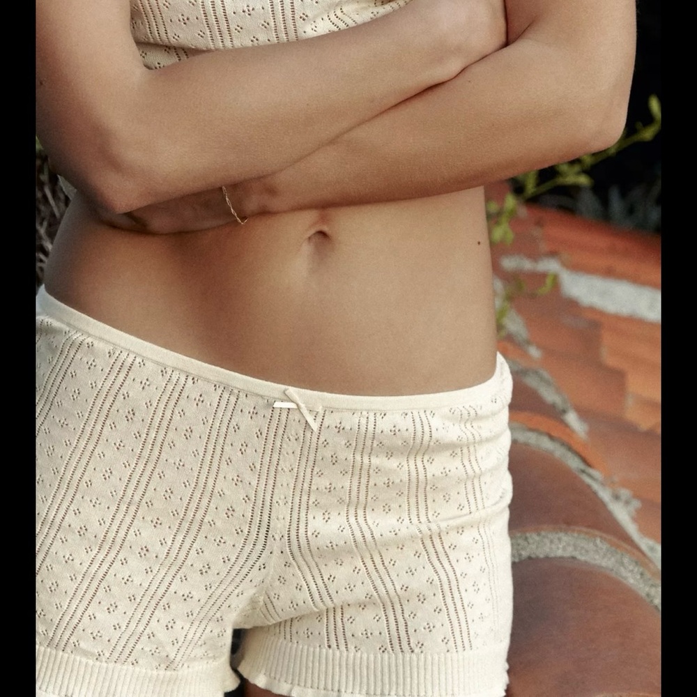 NWT ZARA POINTELLE BOXER SHORTS - Picture 1 of 5